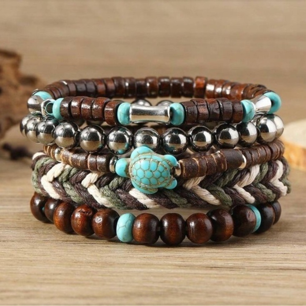 ✨NEW Bohemian Beaded Layered Bracelet Set